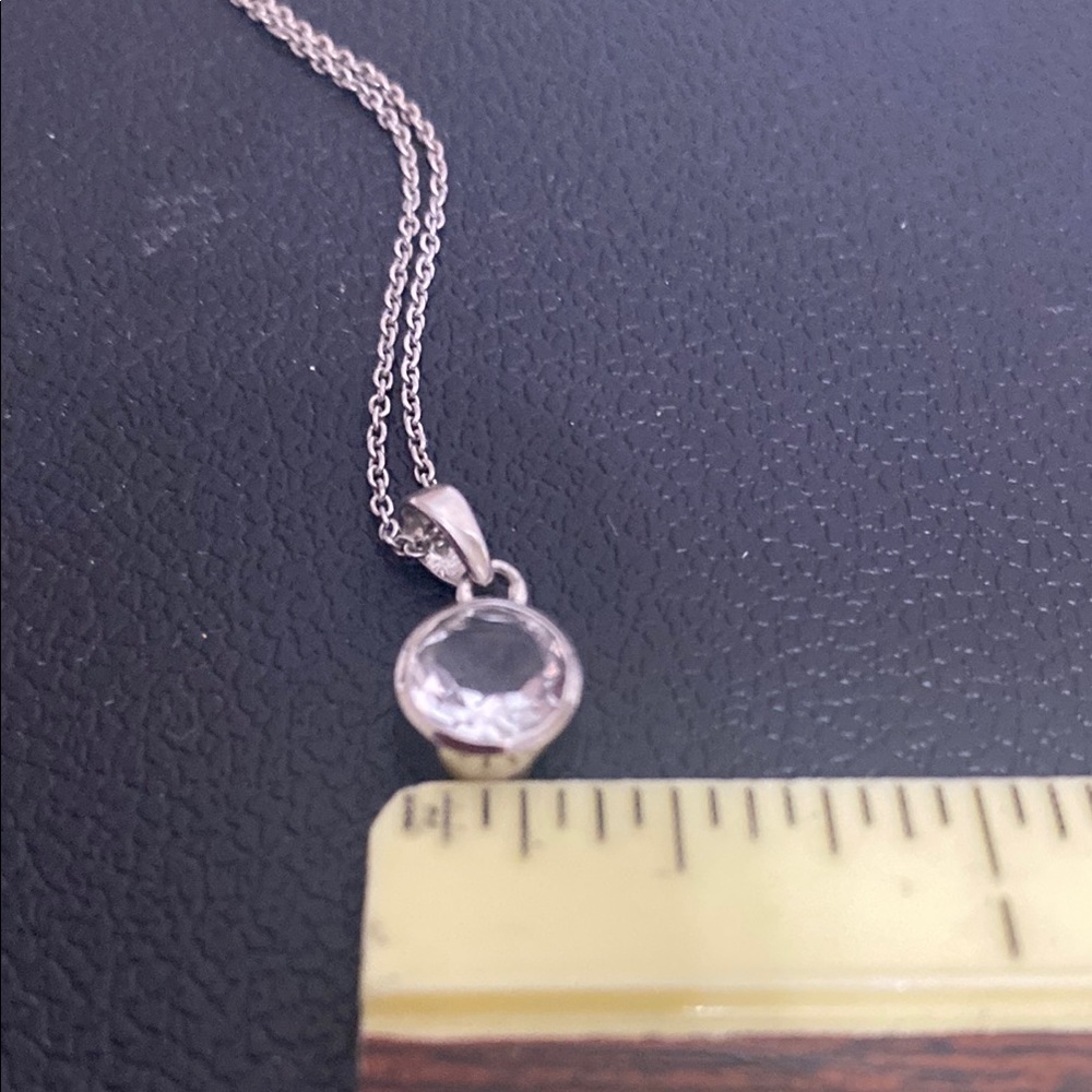 NWT Natural White Topaz Pendant with chain